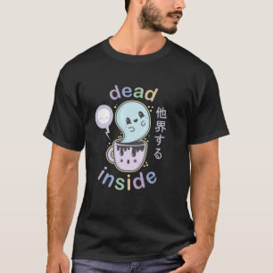 Pastel Goth Dead Inside Coffee Ghost Creepy Cute K T-Shirt