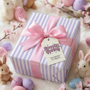 Pastel Goth Easter Lavender Striped Alternative Wrapping Paper