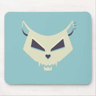 Pastel Goth Evil Cat Skull Mouse Mat
