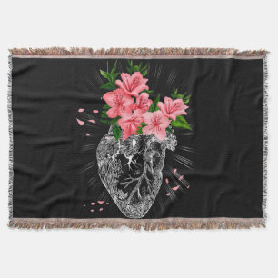 Pastel Goth Gift Cardiologist Human Heart Throw Blanket