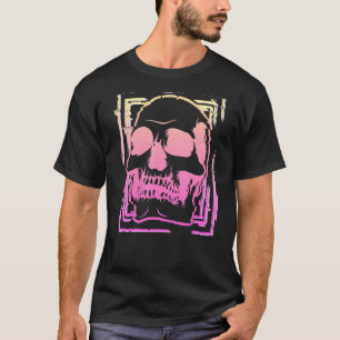 Pastel Goth Glitch Skull Grunge Emo Vaporwave Skel T-Shirt