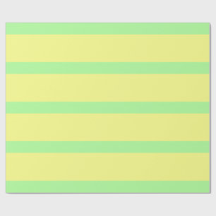 Pastel Goth Green and Yellow Pencil Stripes Wrapping Paper