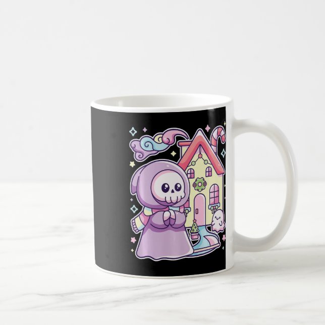 Pastel Goth Grim Reaper Xmas Halloween Easy Costum Coffee Mug (Right)