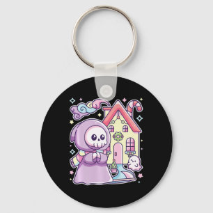 Pastel Goth Grim Reaper Xmas Halloween Easy Costum Key Ring