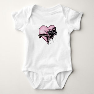Pastel Goth Heart   Emotional and Emotionless Baby Bodysuit