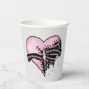 Pastel Goth Heart   Emotional and Emotionless Paper Cups