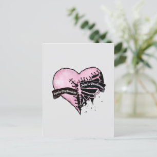Pastel Goth Heart   Emotional and Emotionless Postcard