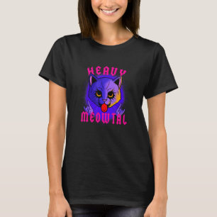 Pastel Goth Heavy Meowtal Cat Music Rock Metal Ki T-Shirt