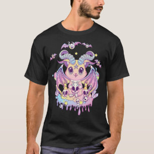 Pastel Goth Krampus Cat Cute Creepy Devil Cat And T-Shirt