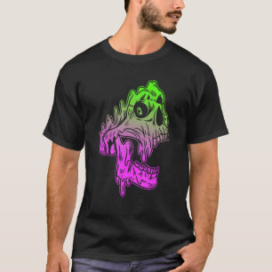 Pastel Goth Melting Skull Face Paint Creepy Gothic T-Shirt