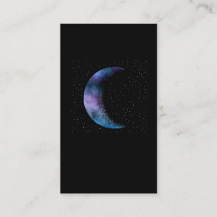 Pastel Goth Moon Colourful Art Business Card