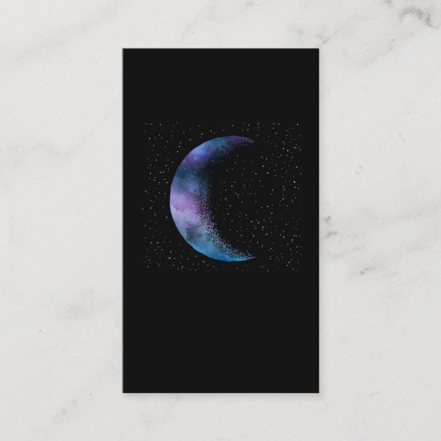 Pastel Goth Moon Colourful Art Business Card (Front)