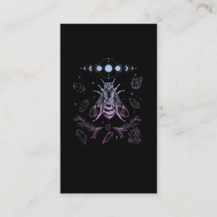 Pastel Goth Moon Insect Gothic Wicca Crescent Bee Business Card