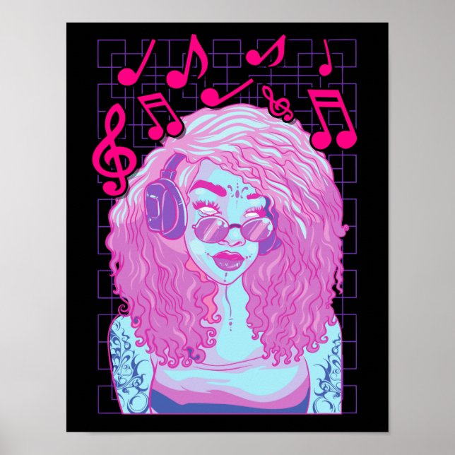Pastel Goth Music Lover Poster (Front)