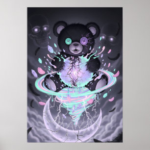 Pastel Goth Mystical Bear Poster