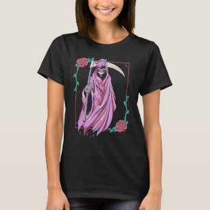 Pastel Goth Occult Spooky Grim Reaper Ghost Tarot T-Shirt