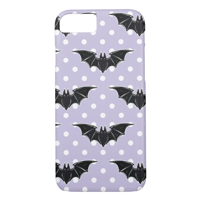 Pastel Goth Phone Case Spooky Cute Bats Kawaii (Back)