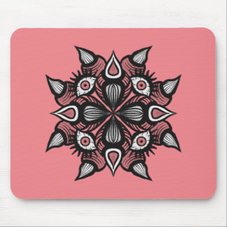 Pastel goth pink creepy monster witch mouse mat