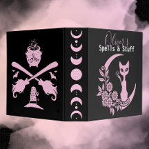 Pastel Goth Pink Crescent Moon Kitty Cat Spell