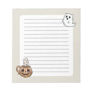 Pastel Goth Pumpkin & Ghost Notepad