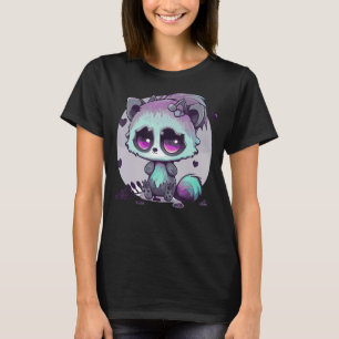 Pastel Goth Racoon Creepy Cute Menhera Gothic T-Shirt