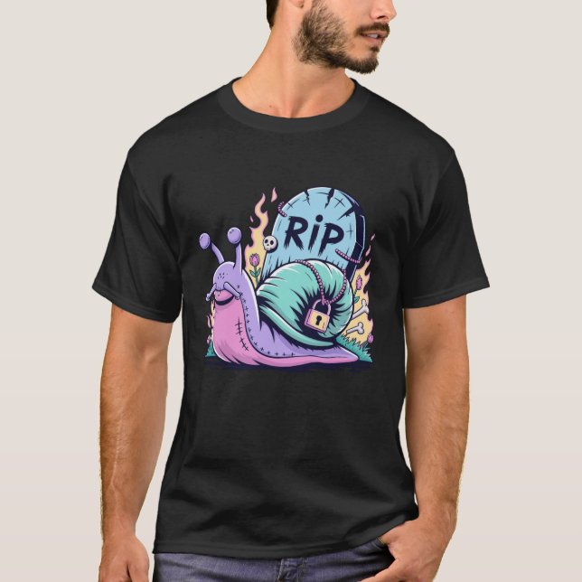 Pastel Goth RIP Slug T-Shirt (Front)