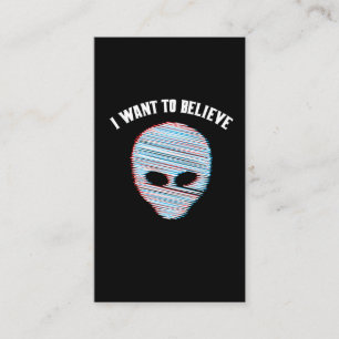 Pastel Goth Shirt Kawaii Alien Want to Believe Business Card