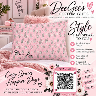 Pastel Goth Skeleton Peace Hand Pattern Decorative Cushion