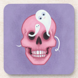 Pastel goth skull spooky cute coaster