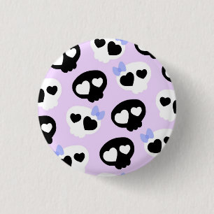 Pastel Goth Skulls 3 Cm Round Badge