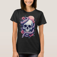 Pastel Goth Snake with Skull T-Shirt | Pastel Goth
