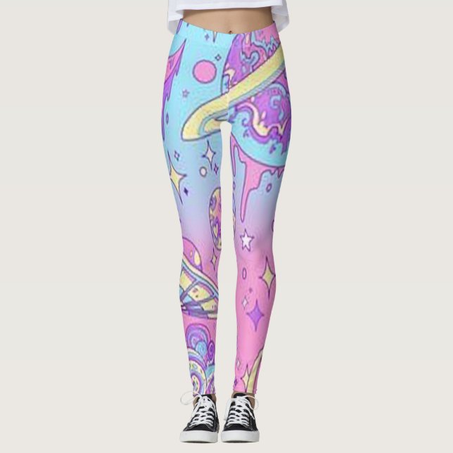 Pastel Goth Space Leggings (Front)