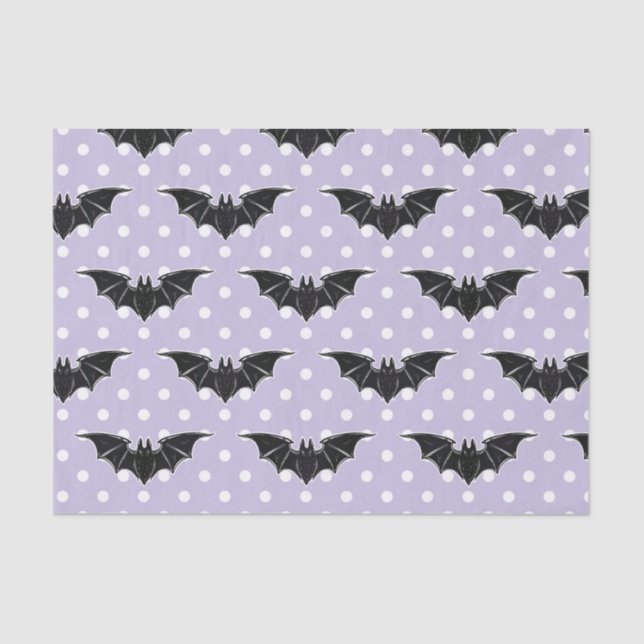 Pastel Goth Spooky Cute Bats Kawaii Tissue Paper (Front)