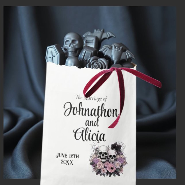 Pastel Goth style wedding table decorations Whimsy Favour Bags (Creator Uploaded)
