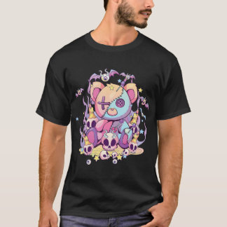 Pastel Goth Teddy Bear Voodoo Doll Cute Aesthetic  T-Shirt