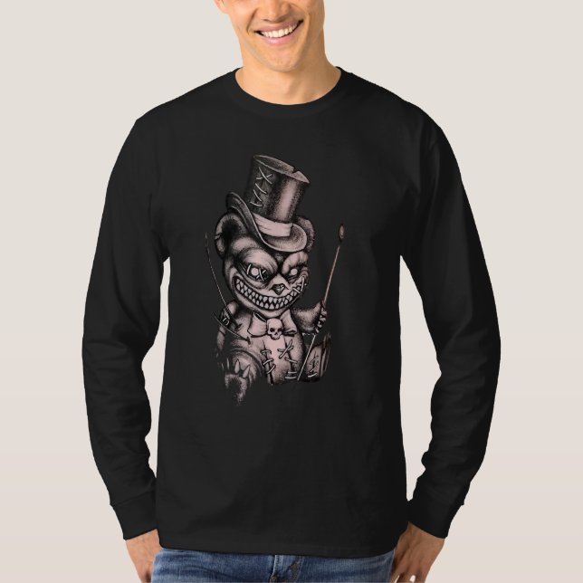 Pastel Goth Teddy Bear Voodoo Doll T-Shirt (Front)