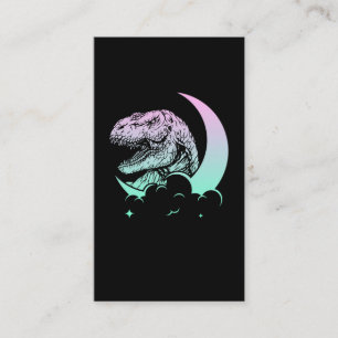 Pastel Goth Trex Moon Wiccan Dinosaurs Business Card