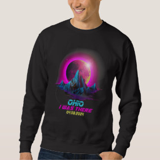 Pastel Goth Vaporwave Total Solar Eclipse 2024 Ohi Sweatshirt