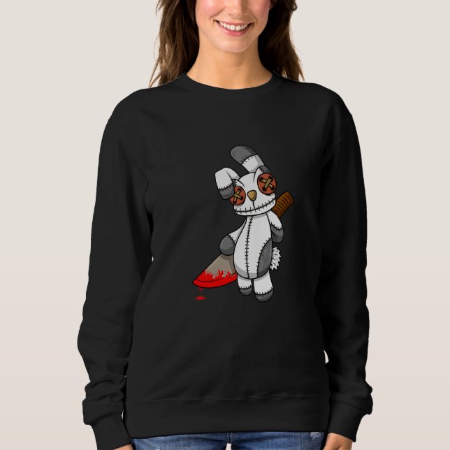 Pastel Goth Voodoo Doll Rabbit   Sweatshirt (Front)