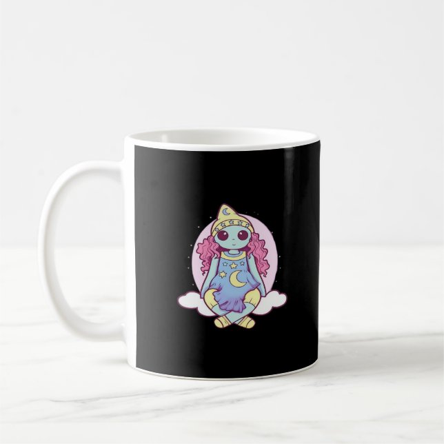 Pastel Goth Whimsigoth Clown Ragdoll Coffee Mug (Left)