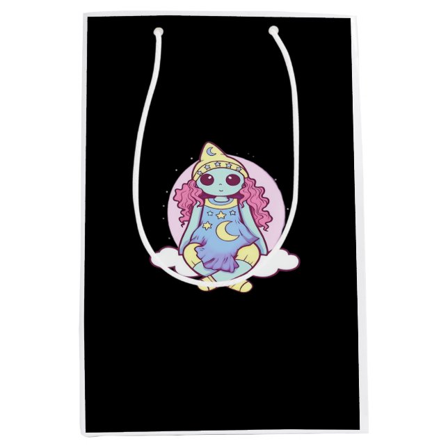 Pastel Goth Whimsigoth Clown Ragdoll Medium Gift Bag (Front)