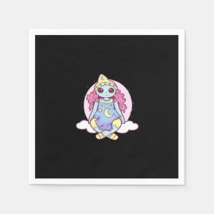 Pastel Goth Whimsigoth Clown Ragdoll Napkin