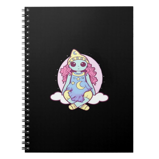Pastel Goth Whimsigoth Clown Ragdoll Notebook (Front)