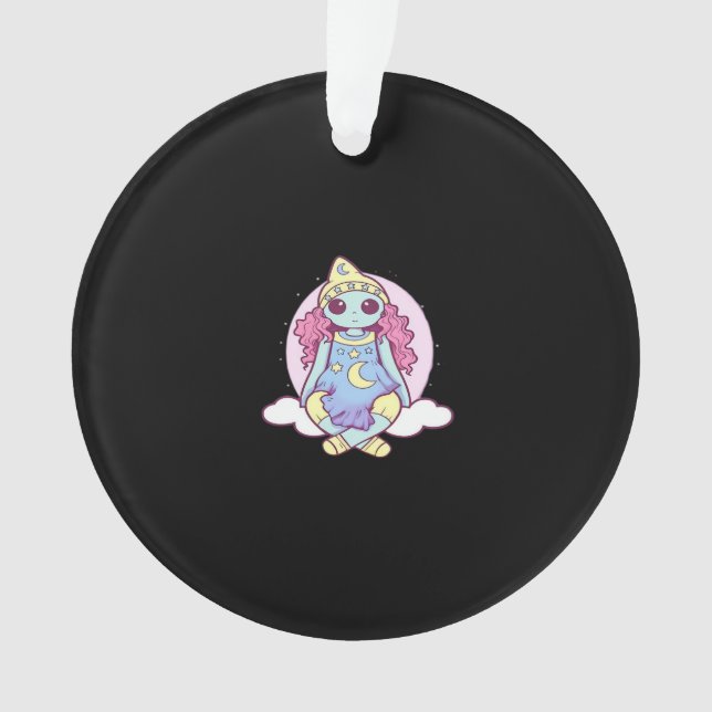 Pastel Goth Whimsigoth Clown Ragdoll Ornament (Front)