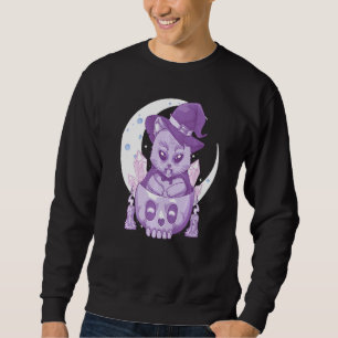 Pastel Goth Wiccan Cat Cute Creepy Witchy Cat And Sweatshirt
