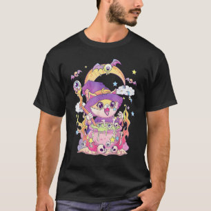 Pastel Goth Wiccan Cat Cute Creepy Witchy Cat Hall T-Shirt