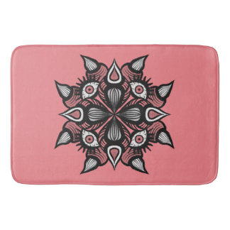 Pastel Goth Witch Design - Black Pink Monster Bath Mat