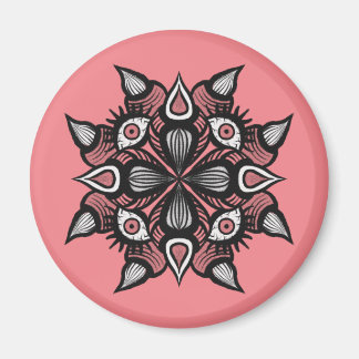 Pastel Goth Witch Design - Black Pink Monster Magnet