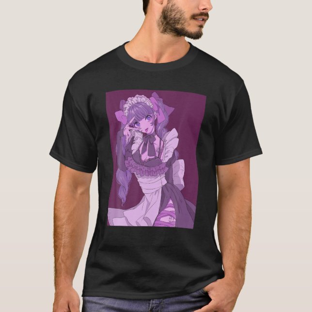 Pastel Goth Yami Kawaii Aesthetic Anime Girl T-Shirt (Front)
