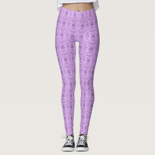 Pastel Gothic Baroque Skull Pattern Leggings